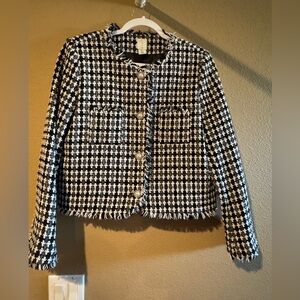 Black and White Tweed coat